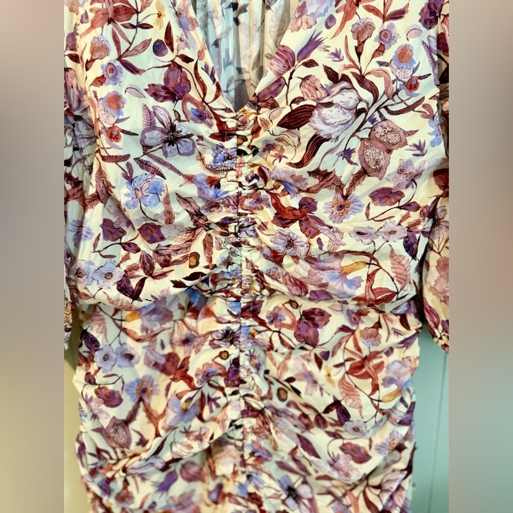 Bishop & Young Carly Ruched Front Dress in True Romance Sz M - Picture 3 of 11